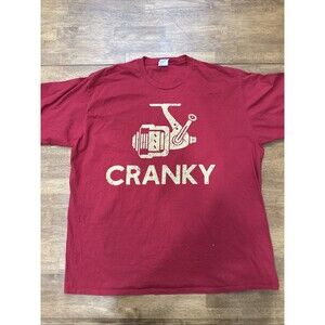 Cranky Tshirt, Funny Fishing Shirt, Fishing Reel Tee, Fisherman Gift. 2XL.